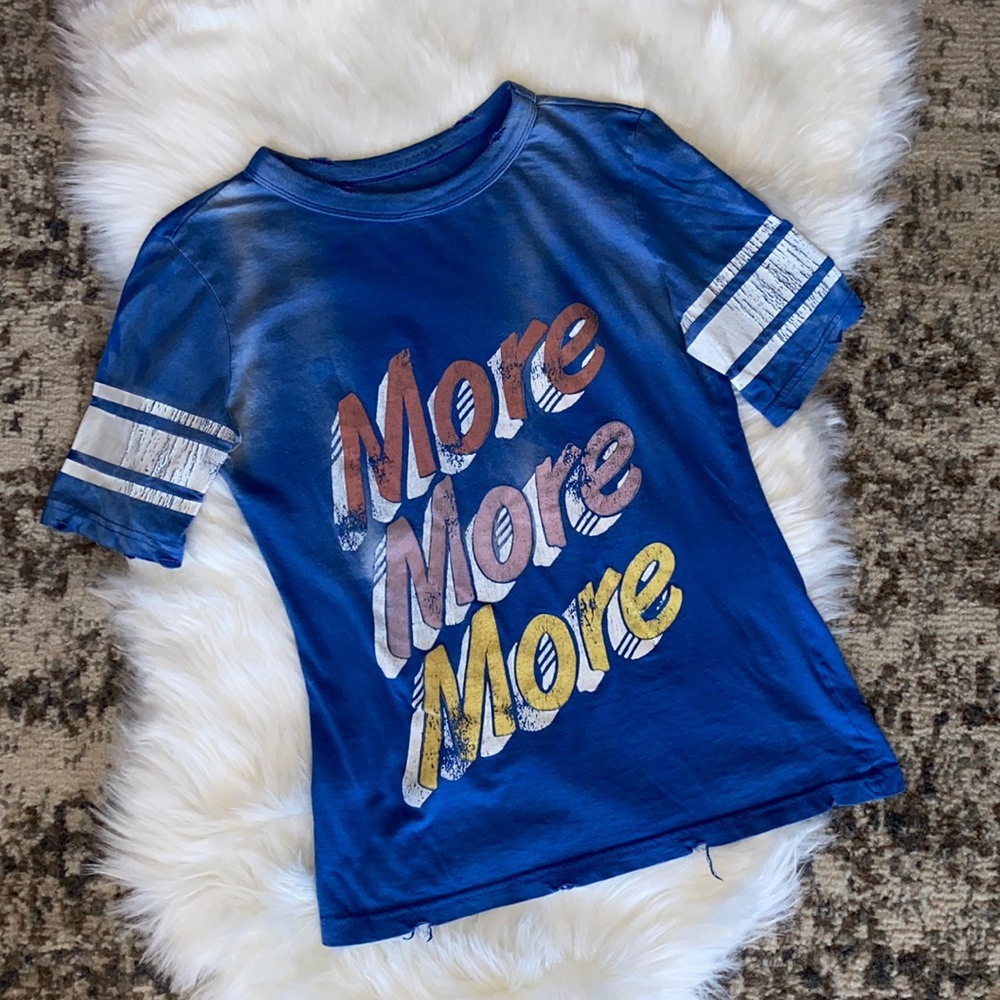 Distressed Blue Rebel Yell More More More Shirt S